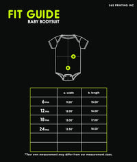 Thumbnail for Sizing chart for My Papa Fix Black Cute Baby Onesie Unique Fathers
