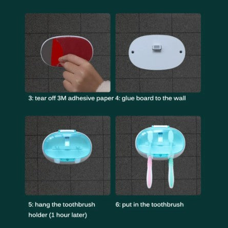 Wall-Mounted UV Light Toothbrush Sanitizer Box angle 4